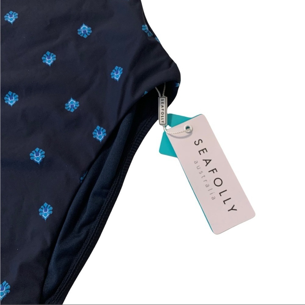 Seafolly Sunflower border Maillot Swimsuit Blue 4 - Picture 6 of 15